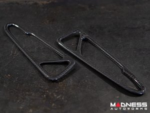 Alfa Romeo Stelvio Interior Door Handle Trim Kit - Carbon Fiber - Pre '20 models - Feroce Carbon